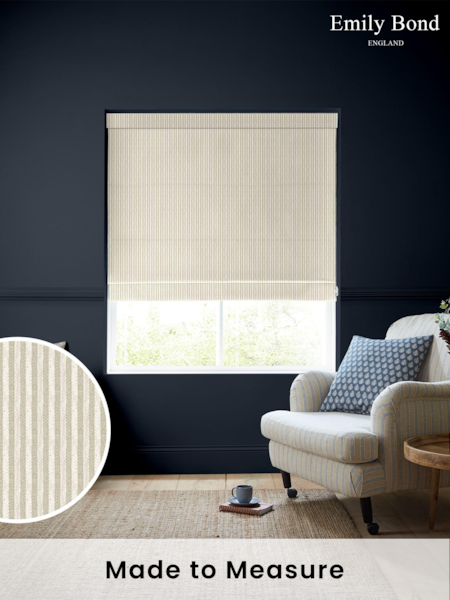 Emily Bond Natural Oscar Stripe Made to Measure Roman Blinds (961990) | £84