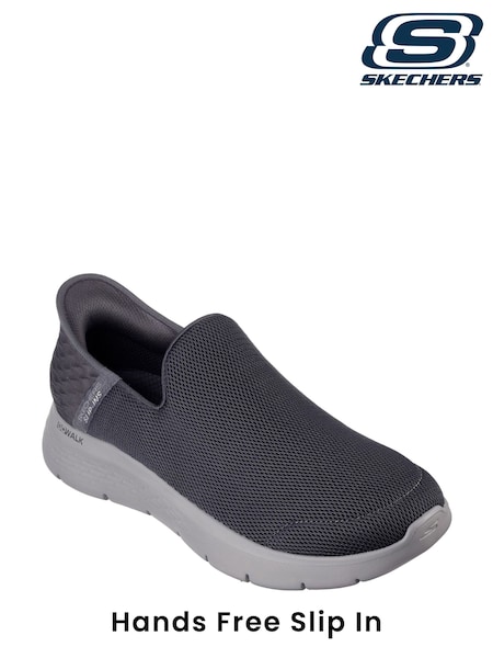 Skechers Grey Chrome Mens Go Walk Slip In Trainers (962424) | £79