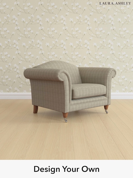 Carolyn Check/Hazelnut Natural Gloucester By Laura Ashley (962481) | £1,000