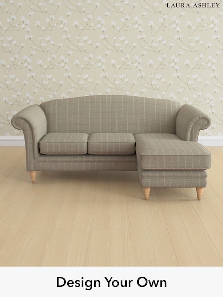 Carolyn Check/Hazelnut Natural Gloucester By Laura Ashley (962481) | £1,900