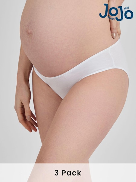 JoJo Maman Bébé White 3-Pack Maternity Knickers (962508) | £16