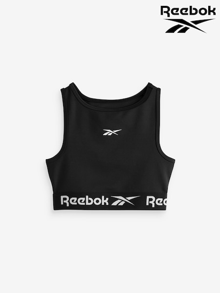 Reebok Black Logo Tape Crop Top (962797) | £12