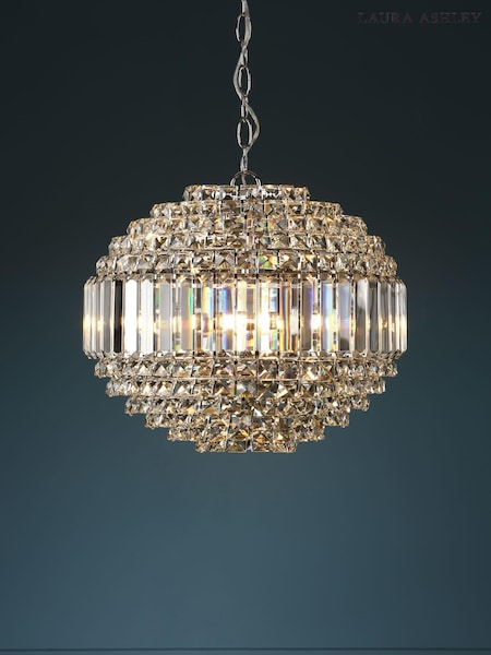 Laura Ashley Chrome Vienna 5 Light Chandelier Light (963585) | £435