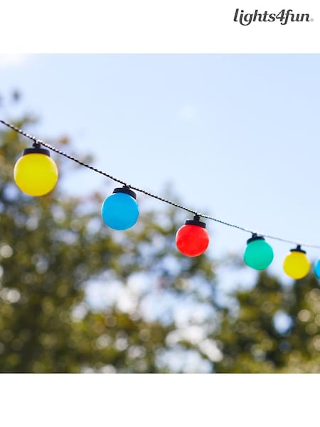 Lights4fun 30 Multi-coloured Plug In Festival Festoon Lights (963692) | £29.99
