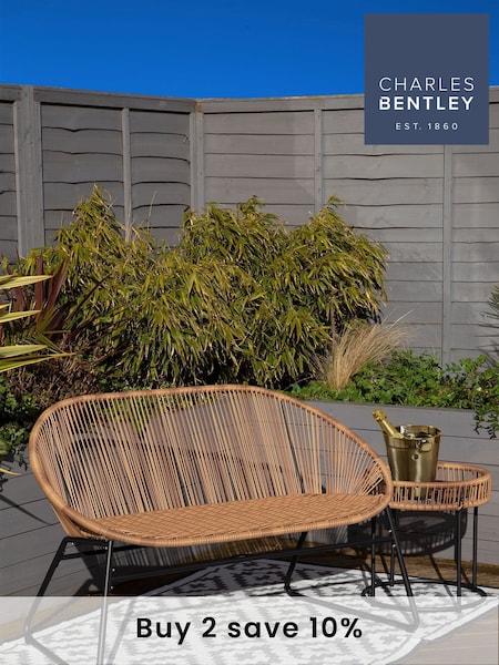 Charles Bentley Natural Zanzibar Garden 2 Seater Bench (963921) | £145