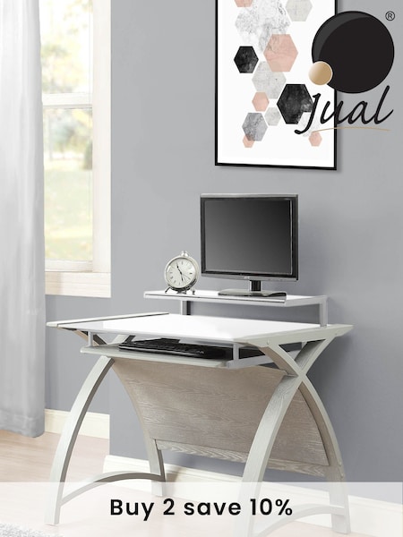 Jual Grey Helsinki Small Wooden Computer Desk (964098) | £370