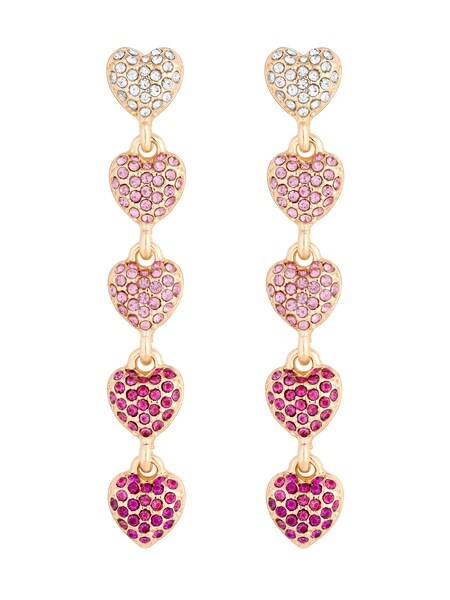 Lipsy Jewellery Pink Micro Pave Tonal Drop Earrings (964551) | £18