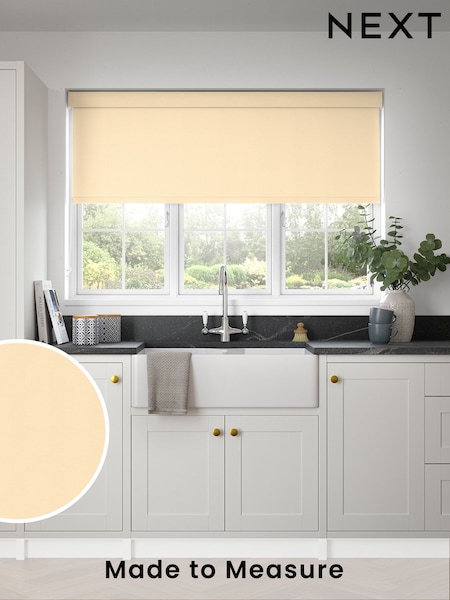 Buff Natural Echo Made to Measure Blackout Roller Blind (964688) | £57