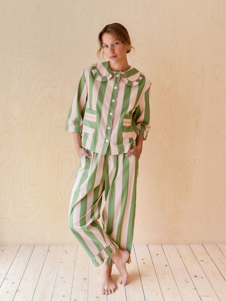 Green - Tbco Cropped Stripe Pyjamas