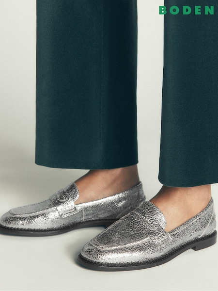 Silver - Boden Nya Penny Loafers