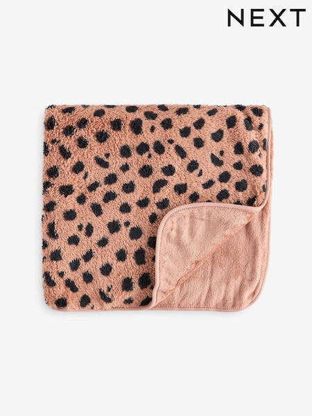 Leopard Print Fleece Baby Blanket (967235) | £14