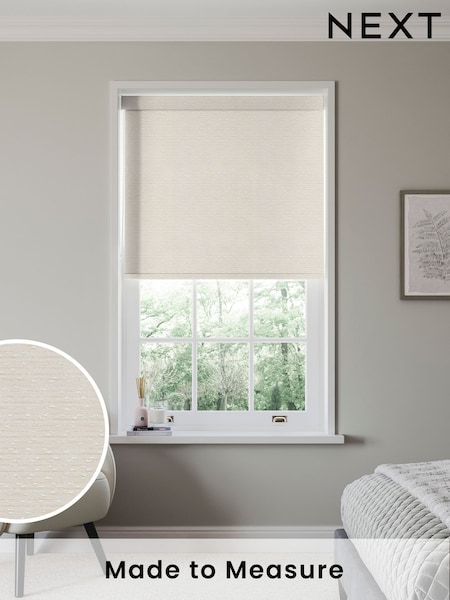 Ivory Cream Raven Made to Measure Roller Blind (968218) | £73
