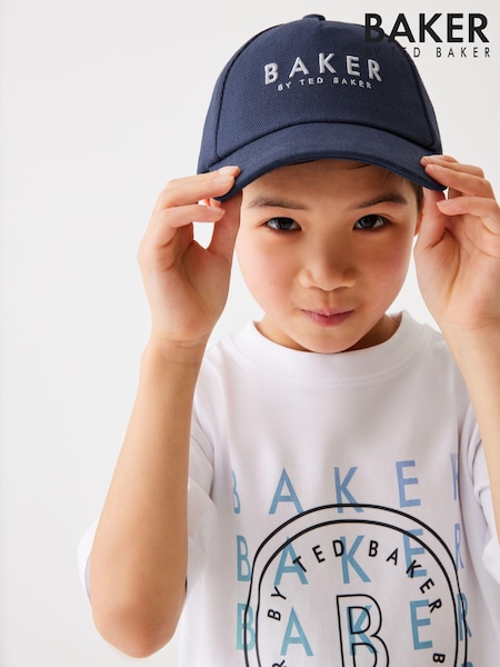 Baker by Ted Baker Boys Navy Twill Baseball Cap (968413) | £16