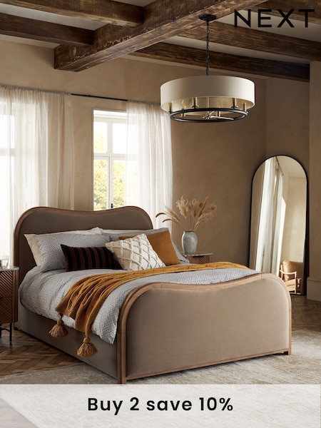 Soft Velvet Mink Brown Chester Wood Upholstered Ottoman Storage Bed Frame (968863) | £1,015 - £1,115