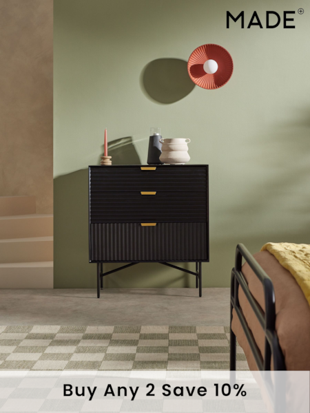 MADE.COM Black Haines Mango Wood Chest of Drawers (969334) | £529