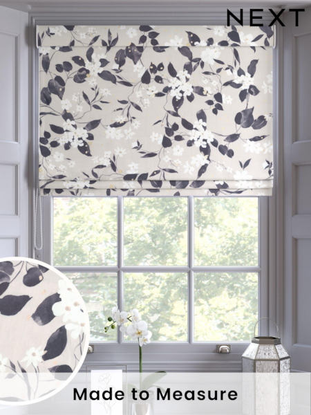 Pink Blossom Made to Measure 100% Cotton Roman Blind (970166) | £52