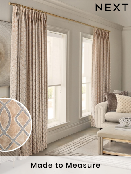 Natural Collection Luxe Linear Made to Measure Curtains (970260) | £137