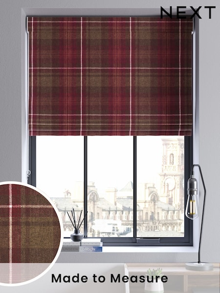 Red Highland Check Made To Measure Roman Blind (970307) | £70