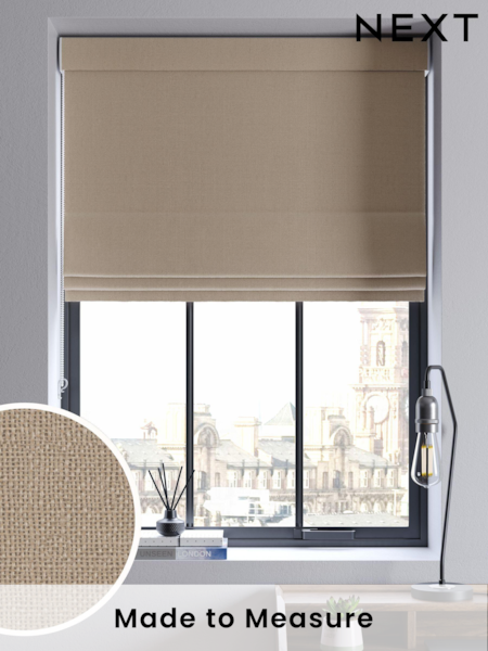 Natural Linen Look Made To Measure Roman Blind (970375) | £70