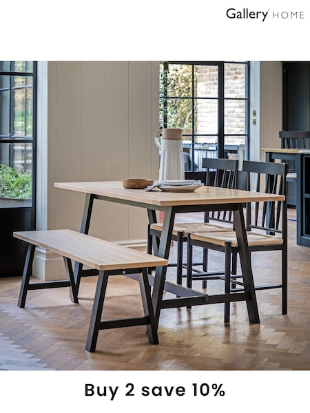 Gallery Home Meteor Navy Leroy Trestle Table (970408) | £539