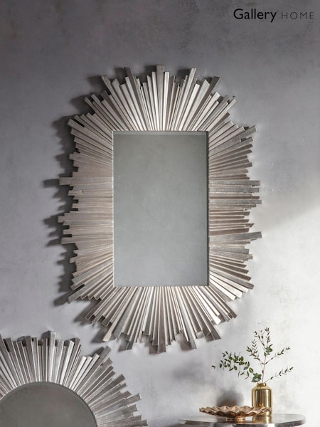 Gallery Home Silver Herzfeld Rectangle Art Deco Mirror (970445) | £160