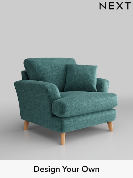 Plush Chenille/Dark Teal Green Conway Relaxed Sit (971330) | £875