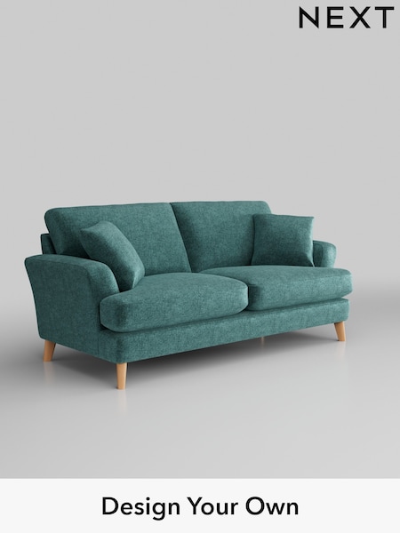 Plush Chenille/Dark Teal Green Conway Relaxed Sit (971330) | £1,350