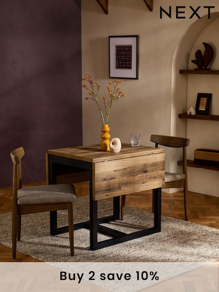 Dark Bronx Oak Effect 2 to 4 Seater Extending Dining Table (972250) | £250