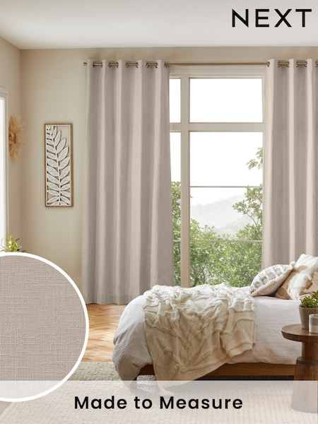 Natural Nikki Made to Measure Cotton/Linen Blend Curtains (973412) | £109