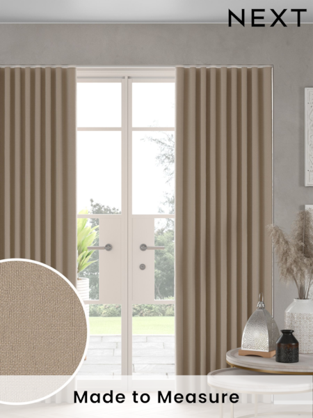 Natural Linen Look Made to Measure Curtains (973439) | £82