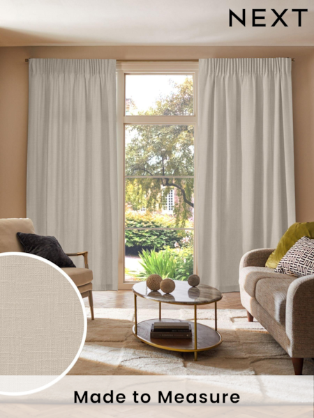 Cream Nikki Made to Measure Cotton/Linen Blend Curtains (973486) | £109