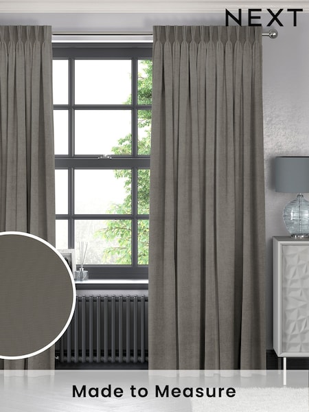 Grey Nikki Made to Measure Curtains (973558) | £109