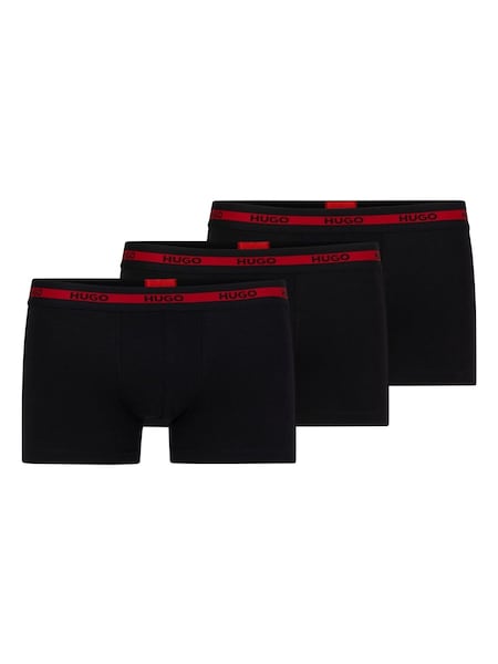 HUGO Black Black Logo Waistband Boxers 3 Pack (973966) | £45
