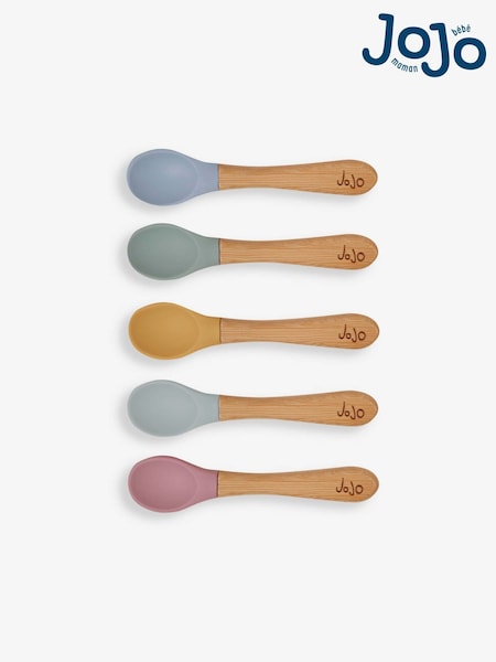 JoJo Maman Bébé Multi 5-Pack Bamboo Spoons (974464) | £13