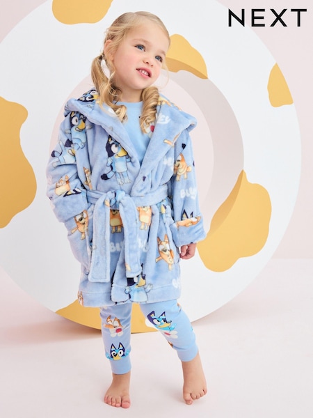 Blue Bluey License Fleece Dressing Gown (9mths-8yrs) (974521) | £16 - £20