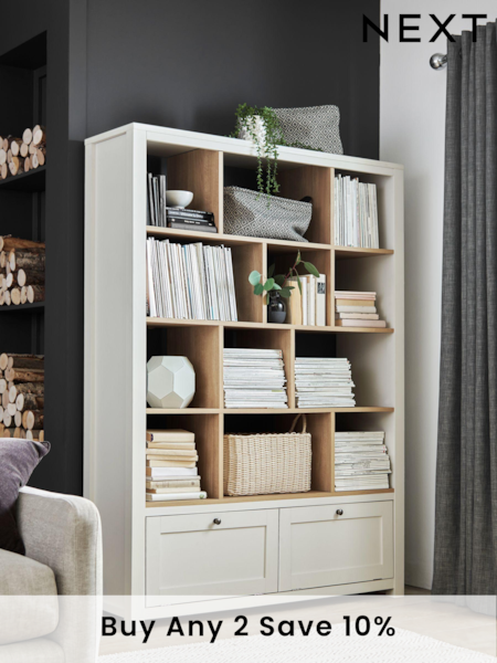 Cream Malvern Oak Effect Display Shelf (974729) | £625