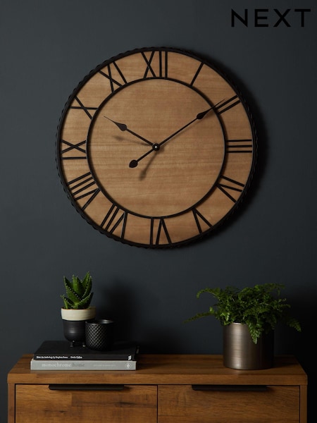 Natural Bronx 60cm Wooden Wall Clock (975824) | £60