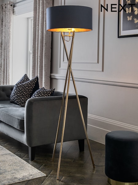 Navy Rico Floor Lamp (976877) | £130