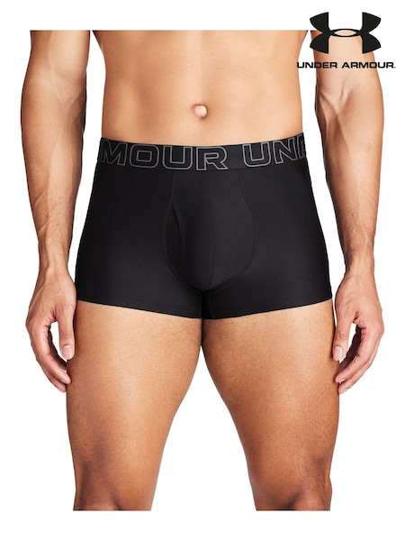 Under Armour Black Performance Tech 3" Solid Boxers 3 Pack (977103) | £34