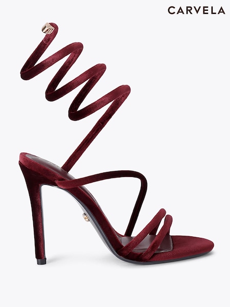 Red - Carvela Spiral Heeled Sandals