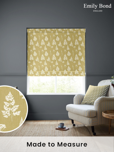 Emily Bond Yellow 100% Cotton Tynesfield Made to Measure Roman Blinds (980971) | £79
