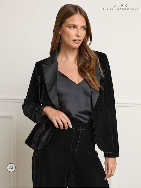 Black - Star By Julien Macdonald Velvet Blazer