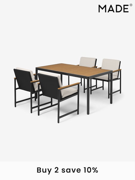 MADE.COM Grey Sassari Garden 4 Seater Dining Set (981511) | £749