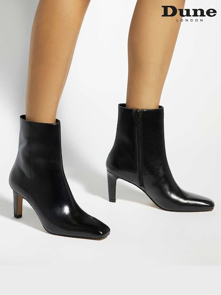 Black - Dune London Ovation Square Toe Heeled Boots