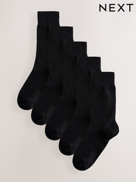 Black Stag 5 Pack Multi Stag Lasting Fresh Embroidered Socks (981784) | £13