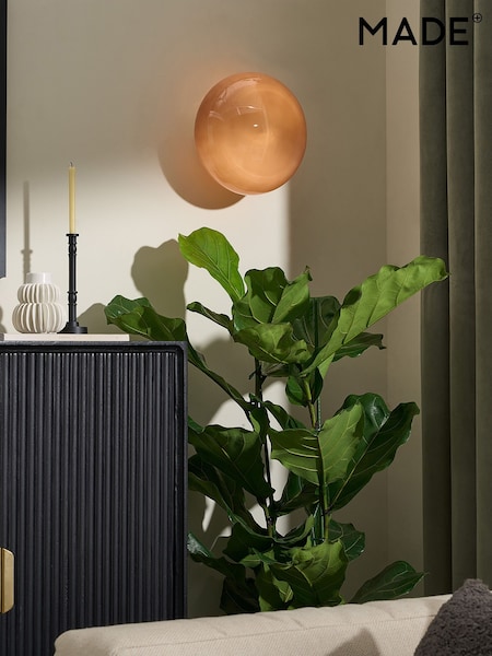 MADE.COM Pink Adrianne Glass Wall Light (982540) | £99