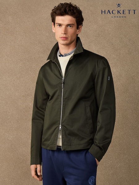 Green - Regular Hackett Cotton Harrington Jacket