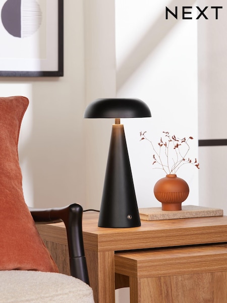Black Darwin Rechargeable Touch Wireless Table Lamp (Indoors and Outdoors) (983047) | £35