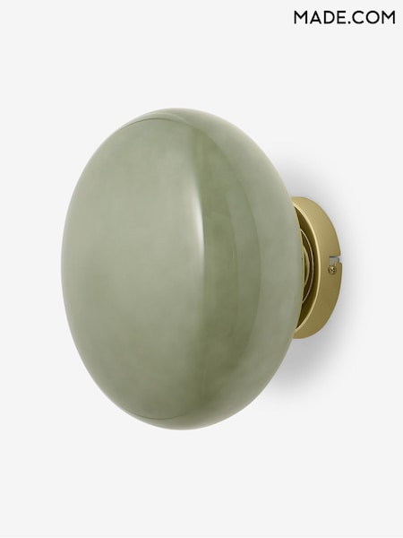 MADE.COM Green Adrianne Glass Wall Light (984165) | £49