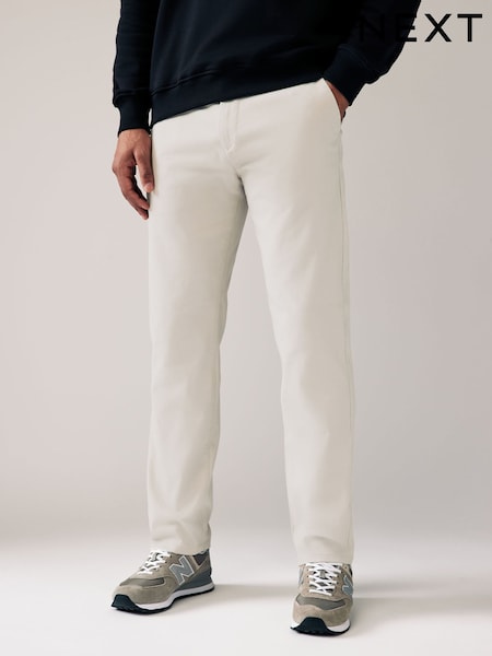 Stone Light Straight Fit Stretch Chinos Trousers (985036) | £24